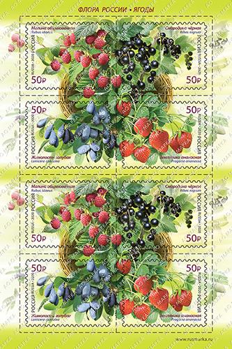 Почтовые марки с ягодами России поступили в почтовое обращение