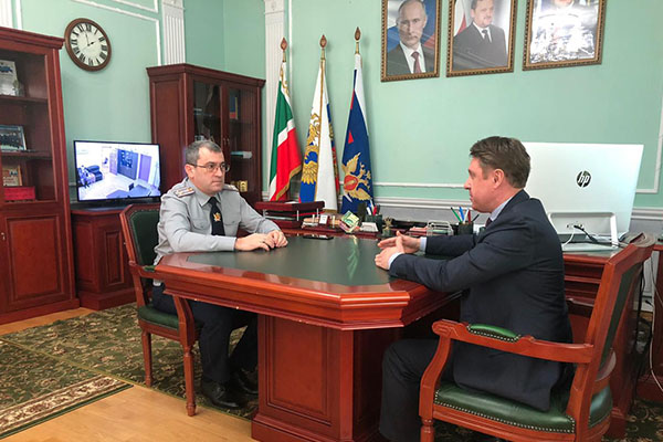 Начальником УФСИН проведена рабочая встреча с управляющим отделения Сбербанка в Чеченской Республике