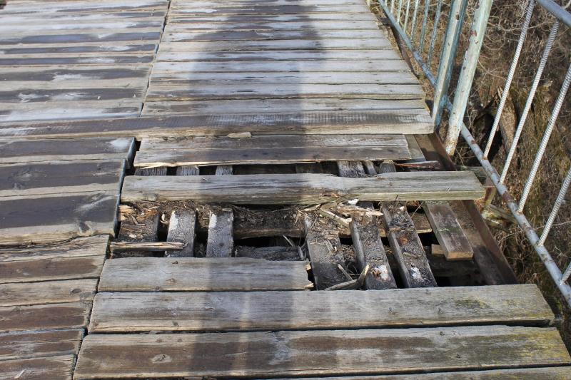 Воронежские активисты ОНФ просят власти Семилук провести обследование и ремонт деревянного моста