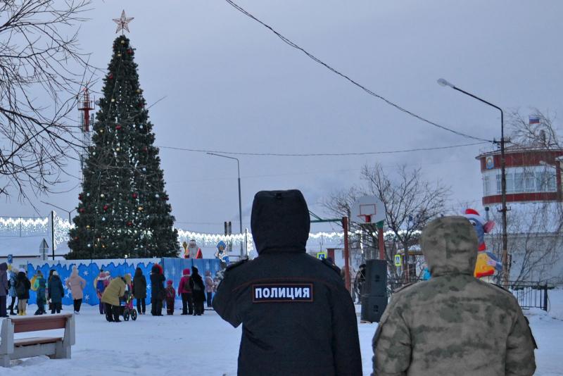 Безопасность открытия новогодней ёлке в посёлке Искателей обеспечили Росгвардия и полиция