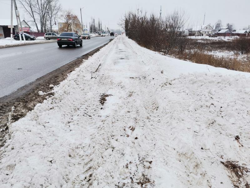 Активисты ОНФ призвали власти восстановить тротуар после ремонта путепровода в Новой Усмани