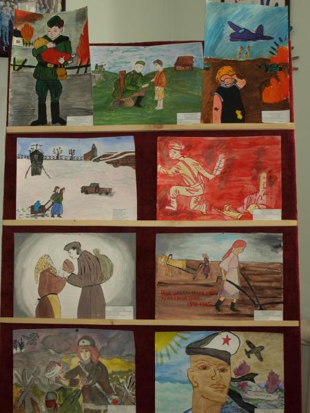 В отделе вневедомственной охраны по г. Кирову проходит выставка детских рисунков, посвященная Дню памяти и скорби