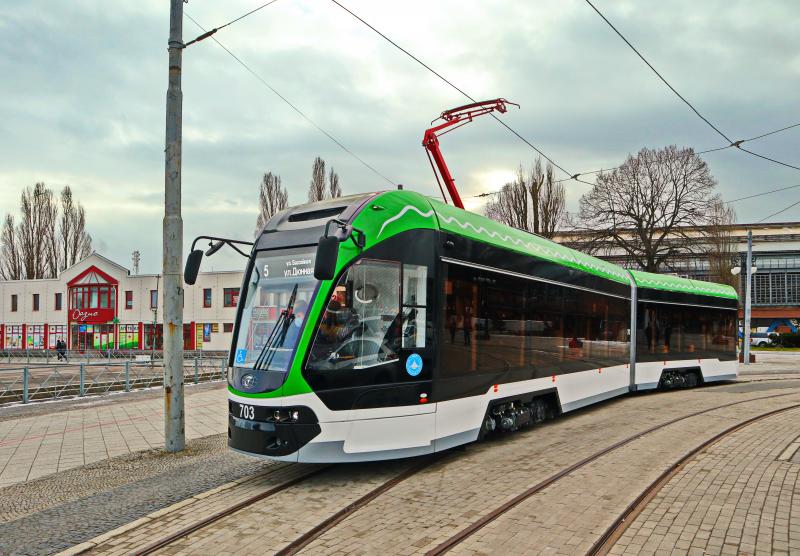 Инновационные трамваи «Корсар» впервые вышли на калининградские маршруты
