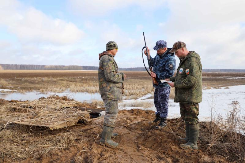 В Рязанской области сотрудники Росгвардии подвели промежуточные итоги ОПМ «Весенняя охота»