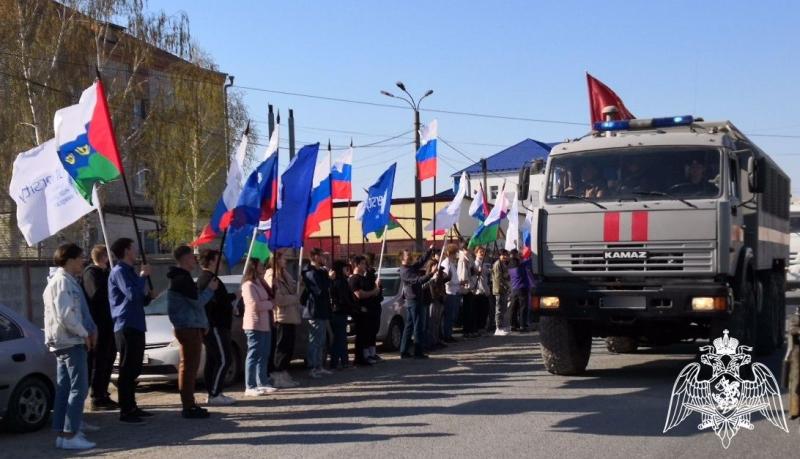 Бойцов сводного отряда спецподразделений Росгвардии встретили в Тюменской области