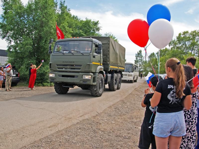Росгвардейцев – участников специальной военной операции приветствовали в Хакасии