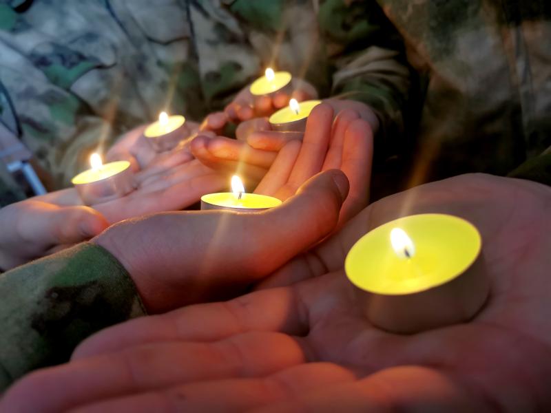 Сотрудники Росгвардии и кадеты профильного класса ведомства из Иркутской области приняли участие в акции «Вместе против террора»