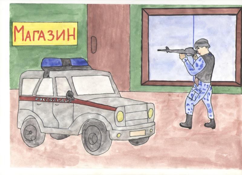 Накануне профессионального праздника в городах Иркутской области прошли конкурсы детских рисунков «Мои родители служат в ОВО»