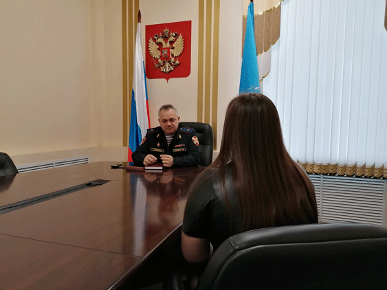 Начальник Управления Росгвардии по Ульяновской области провел личный прием граждан