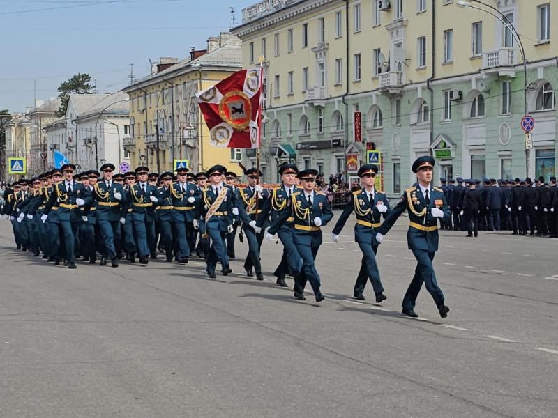 В День Победы сотрудники и военнослужащие Росгвардии из Иркутской области приняли участие в торжественных мероприятиях