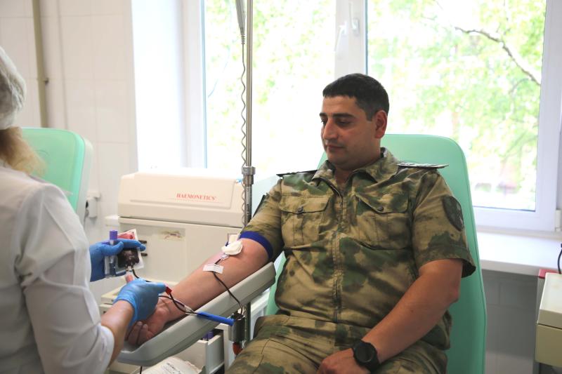 В Мордовии росгвардейцы приняли участие в донорской акции