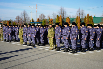 В специальный моторизованный полк Росгвардии имени Героя России Ахмата-Хаджи Кадырова прибыло новое пополнение