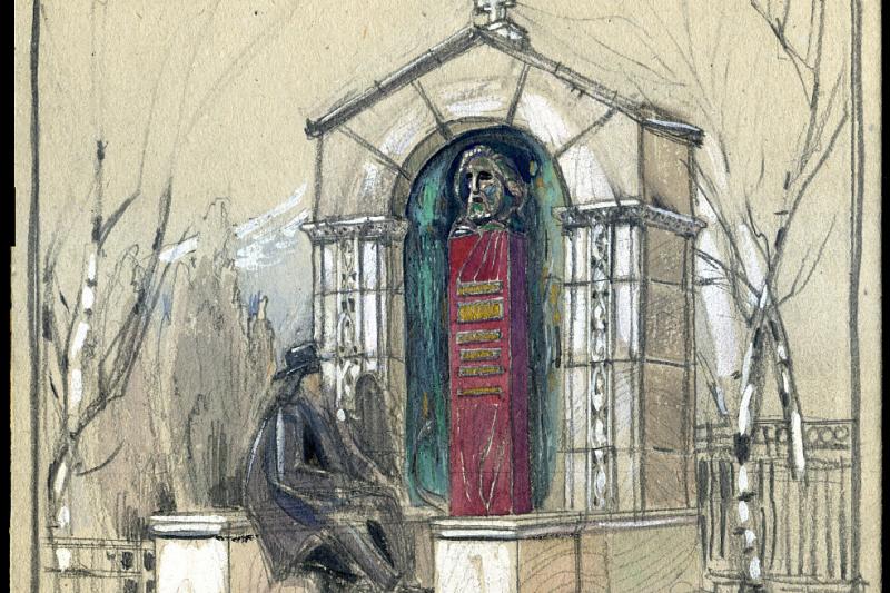 Дань памяти учителю. Надгробный памятник Архипу Куинджи в Петербурге.