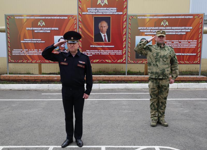 В Мордовии прошел строевой смотр военнослужащих и сотрудников Росгвардии