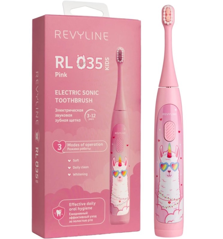 Звуковые щетки для детей RL 035 Kids Pink от Revyline в онлайн-магазине Ирригатор.ру в Екатеринбурге