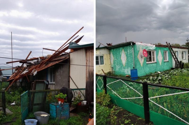 Ураган снес крыши домов у жителей Новосибирской области