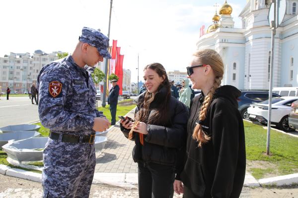 Росгвардейцы присоединились к всероссийской патриотической акции «Георгиевская лента» в Мордовии