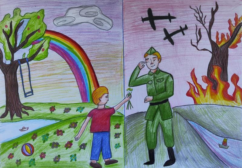 В Мордовии кадеты и дети росгвардейцев подготовили творческие работы ко Дню Победы