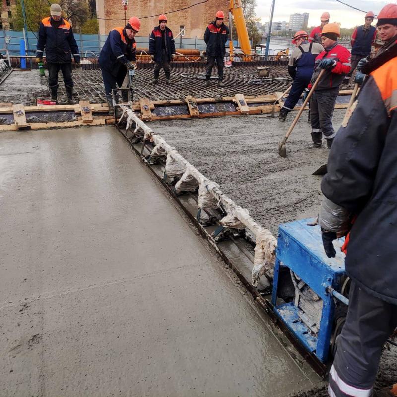 Завершен первый этап бетонирования путепровода БСМ