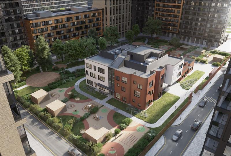 Музыкальные установки и спортплощадки появятся в детсаду первого премиального ЖК ВАО