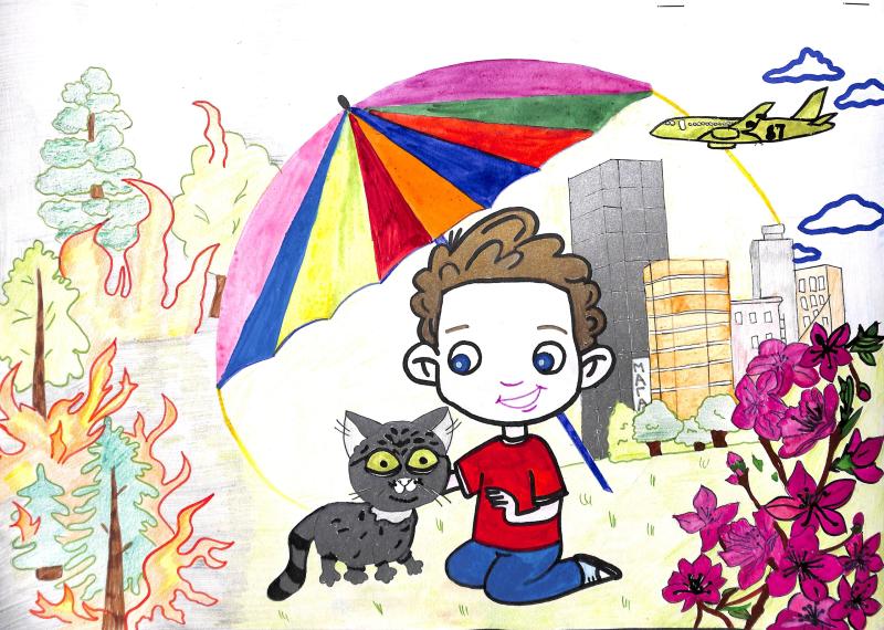 Будущие города с уникальной архитектурой, багульник и дикого манула изобразили дети сотрудников забайкальского Росреестра