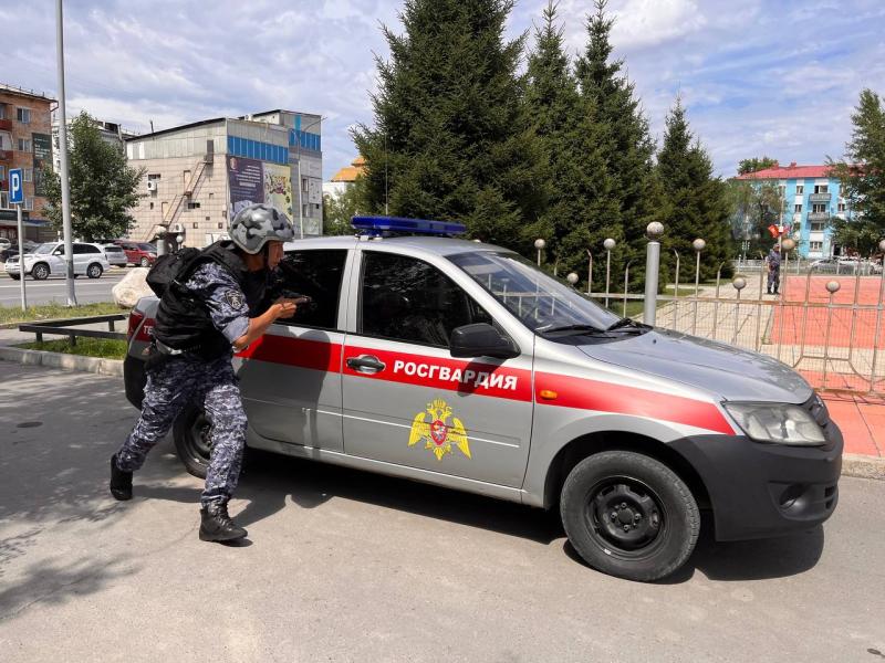 Вневедомственная охрана Росгвардии приняла участие в межведомственной тренировке в г. Кызыле