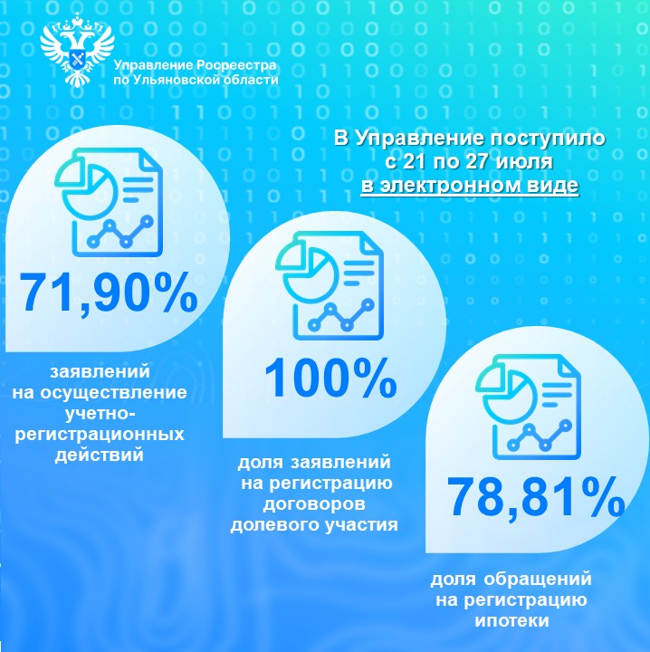 Электронные услуги (статистика) с 21 по 27 июля 2025 года