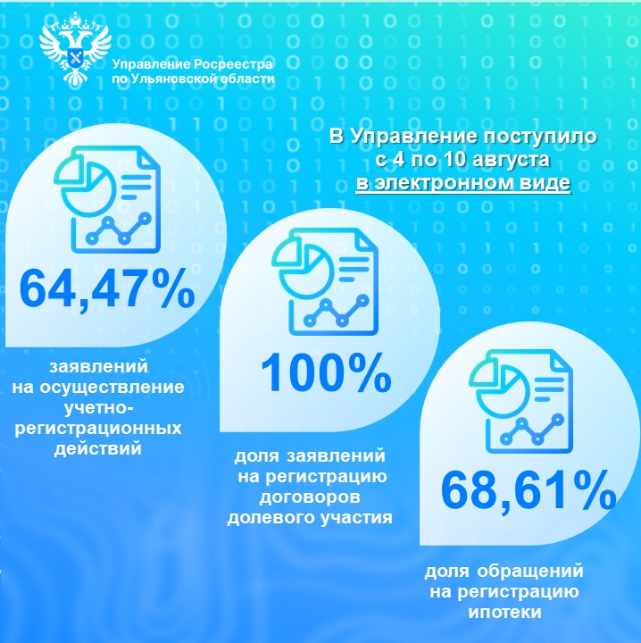 Электронные услуги (статистика) с 4 по 10 августа 2025 года