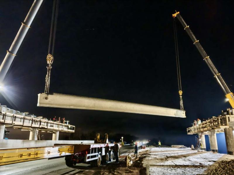 НПС приступил к монтажу пролётного строения путепровода в Рязанской области